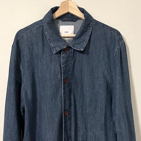 Mango Cotton Demin Workwear Style Jacket XL - Picture 1 of 3